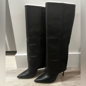 Steve Madden Black Knee High Heeled Boots